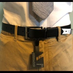 Black/Brown Express Reversible Leather Belt